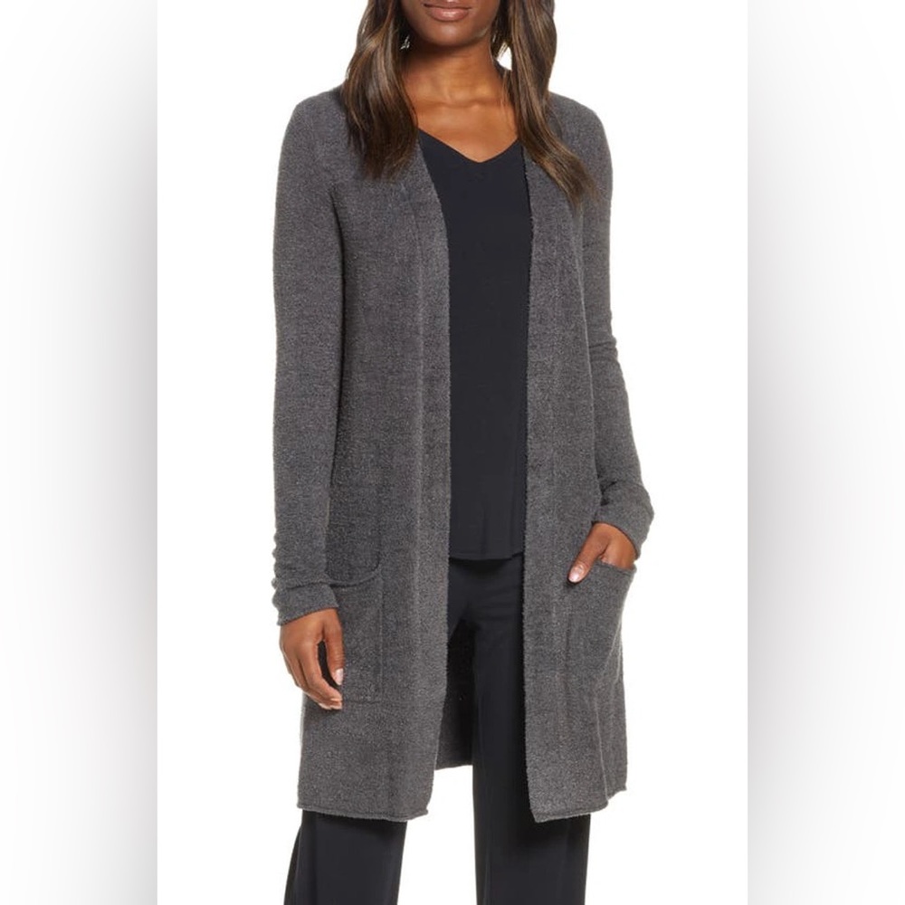 BAREFOOT DREAMS COZYCHIC LITE® LONG CARDIGAN IN CARBON